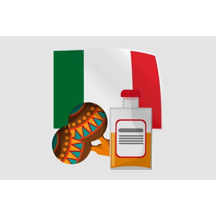 Mexico Flag Style 81 Sticker - DecalsHouse