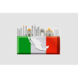 Mexico Flag Style 87 Sticker - DecalsHouse
