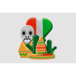 Mexico Flag Style 89 Sticker - DecalsHouse