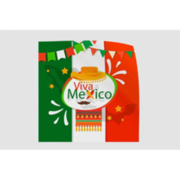 Mexico Flag Style 9 Sticker - DecalsHouse