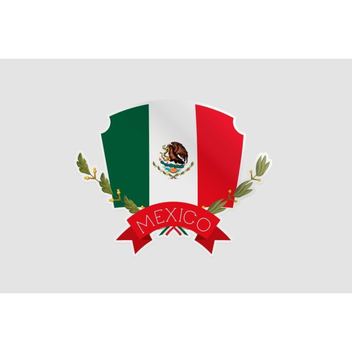 Mexico Flag Style 93 Sticker - DecalsHouse