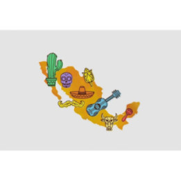 Mexico Map Style 33 Sticker - DecalsHouse