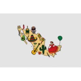 Mexico Map Style 35 Sticker - DecalsHouse