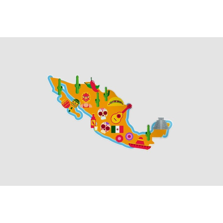 Mexico Map Style 46 Sticker - DecalsHouse