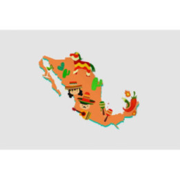 Mexico Map Style 57 Sticker - DecalsHouse