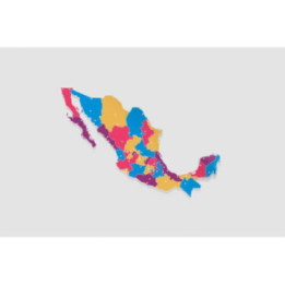 Mexico Map Style 61 Sticker - DecalsHouse