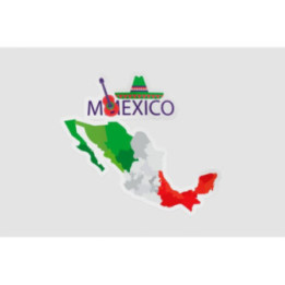 Mexico Map Style 64 Sticker - DecalsHouse