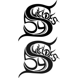 54 Suicides Stickers – Punk Hardcore Band Logo (2-Pack)