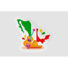 Mexico Map Style 65 Sticker - DecalsHouse