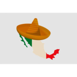Mexico Map Style 72 Sticker - DecalsHouse