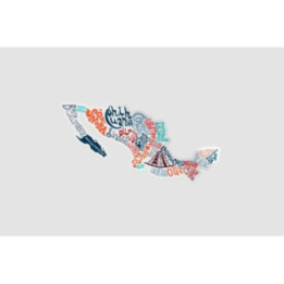 Mexico Map Style 73 Sticker - DecalsHouse