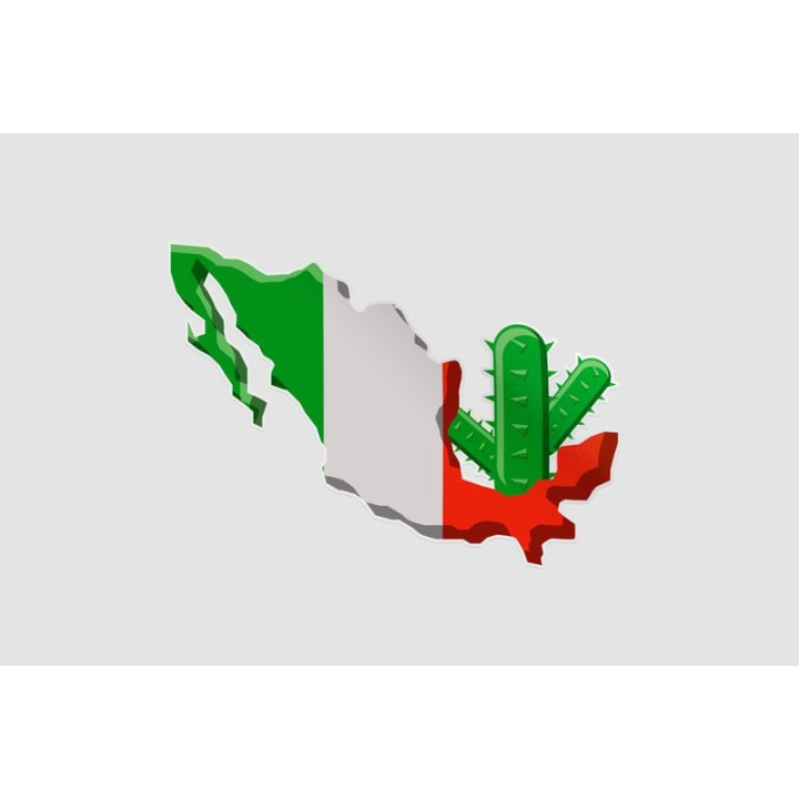 Mexico Map Style 76 Sticker - DecalsHouse