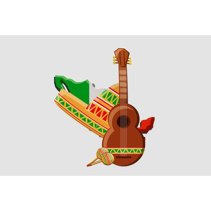 Mexico Map Style 78 Sticker - DecalsHouse