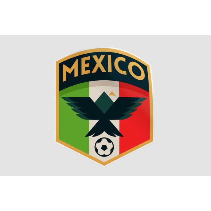 Mexico World Cup Soccer Badge Sticker - DecalsHouse