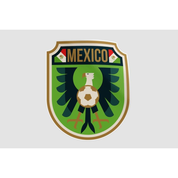 Mexico World Cup Soccer Badge Style 3 Sticker - DecalsHouse