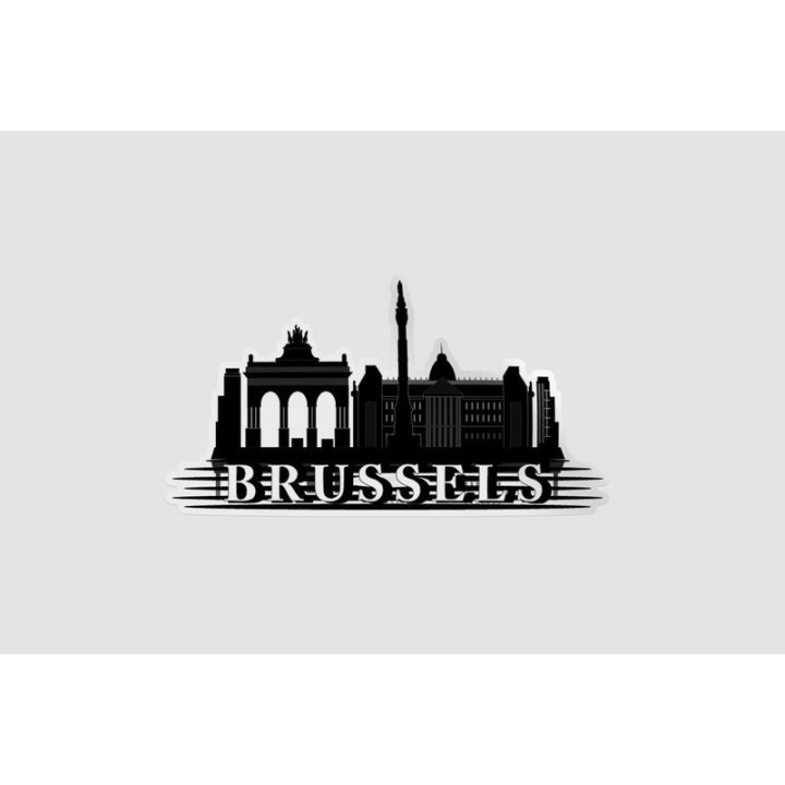 Brussels Skyline Stickers – Belgium City Decals (2-Pack)