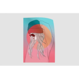 Modern Girl Illustration Stickers – Fashion Art Decals (2-Pack)