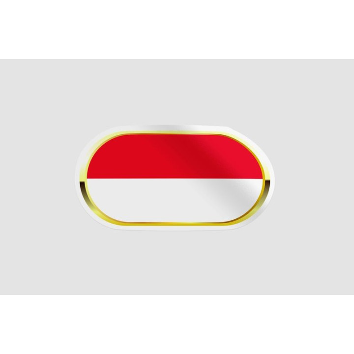 Monaco Flag Badge Sticker - DecalsHouse