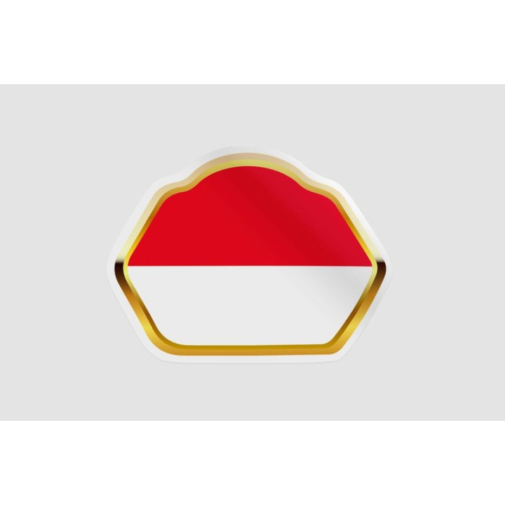 Monaco Flag Badge Style 4 Sticker - DecalsHouse