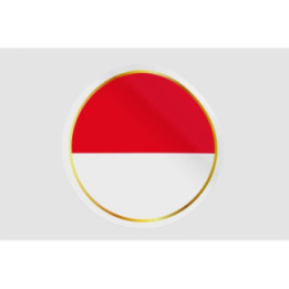 Monaco Flag Badge Style 6 Sticker - DecalsHouse