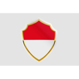 Monaco Flag Badge Style 8 Sticker - DecalsHouse