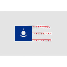 Mongol Flag Style 10 Sticker - DecalsHouse