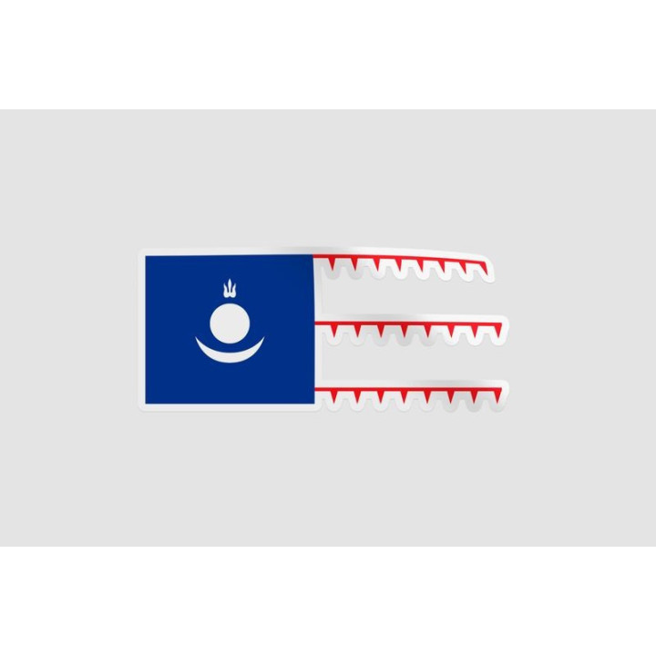 Mongol Flag Style 10 Sticker - DecalsHouse