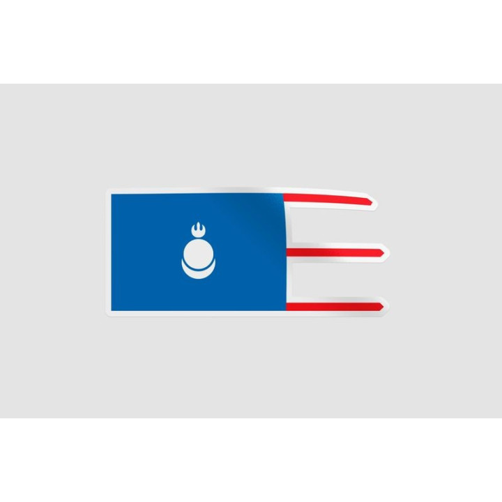 Mongol Flag Style 16 Sticker - DecalsHouse