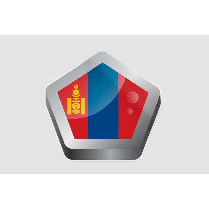 Mongolia Flag Style 10 Sticker - DecalsHouse