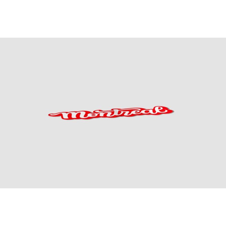 Montreal Red Lettering Sticker - DecalsHouse