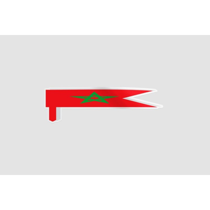 Morocco Flag Style 2 Sticker - DecalsHouse