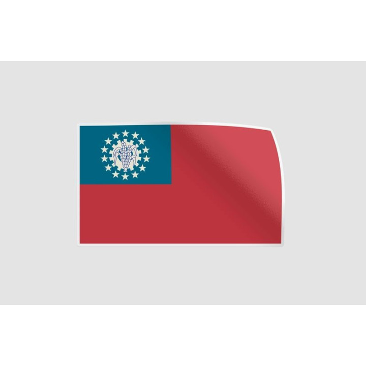 Myanmar Burma Flag Sticker - DecalsHouse