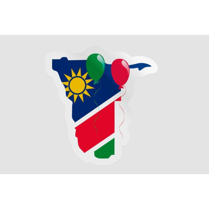 Namibian Map And Flag Sticker - DecalsHouse