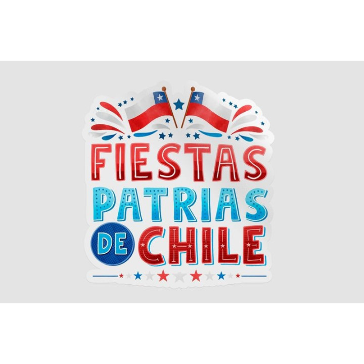 National Day Of Chile Style 5 Sticker - DecalsHouse