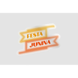 Neon Ribbon Style Festa Junina Sticker - DecalsHouse