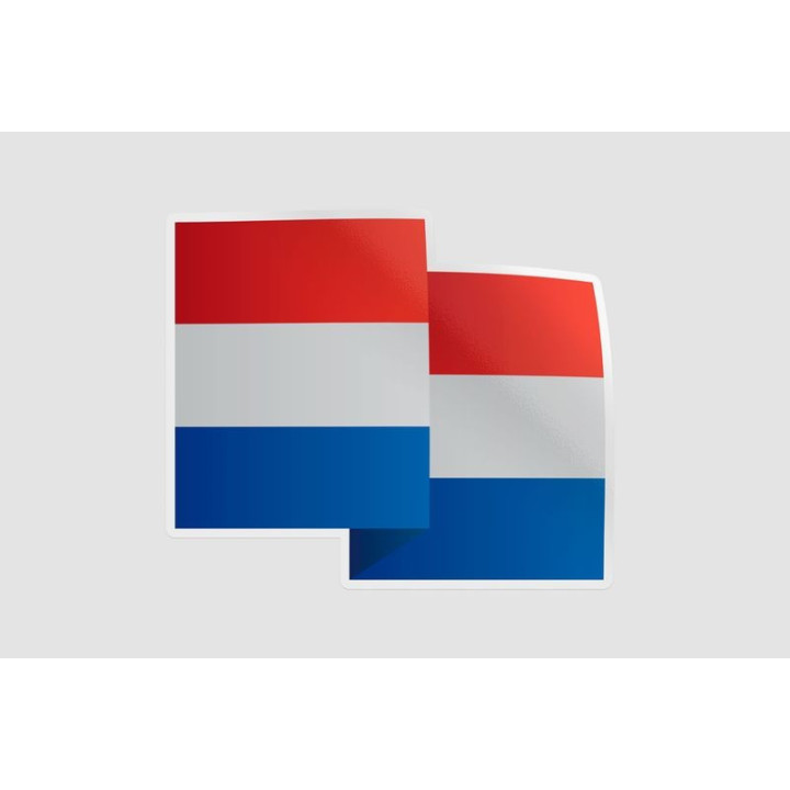 Netherlands Flag Style 10 Sticker - DecalsHouse