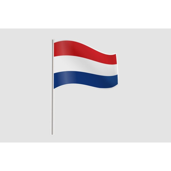 Netherlands Flag Style 19 Sticker - DecalsHouse