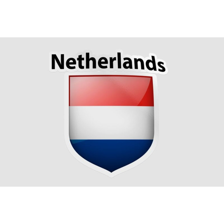 Netherlands Flag Style 21 Sticker - DecalsHouse