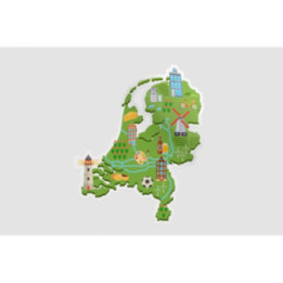 Netherlands Map Style 21 Sticker - DecalsHouse