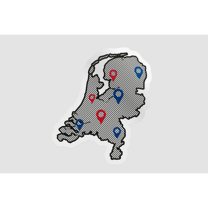 Netherlands Map Style 27 Sticker - DecalsHouse