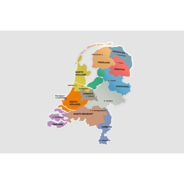 Netherlands Map Style 45 Sticker - DecalsHouse