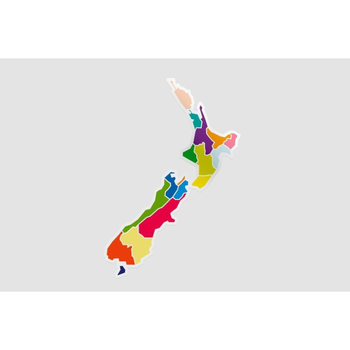 New Zealand Map Style 13 Sticker - DecalsHouse