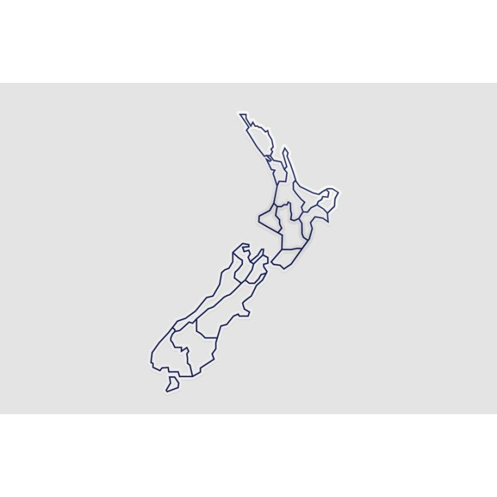 New Zealand Map Style 9 Sticker - DecalsHouse
