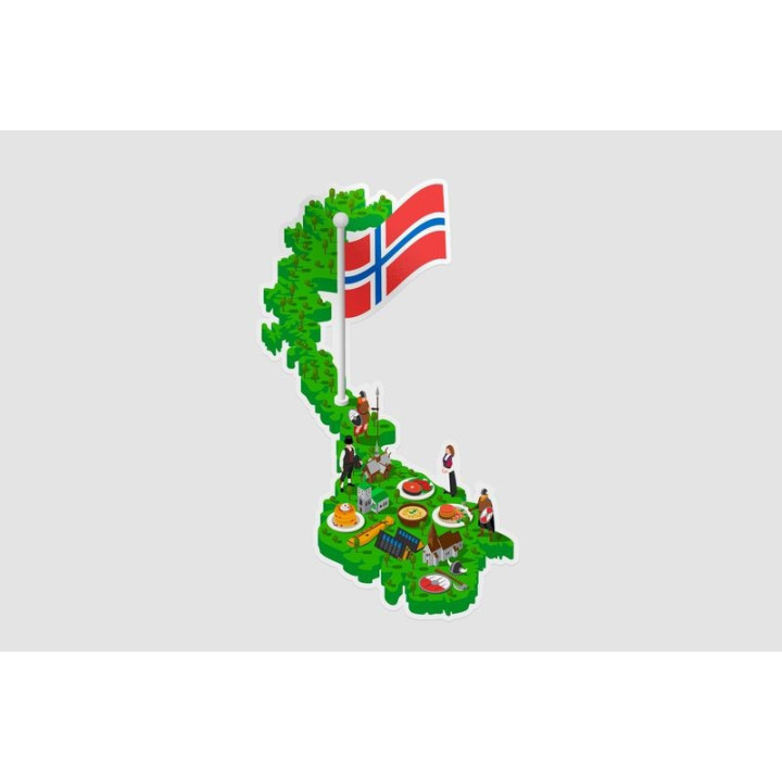 Norway Map Sticker - DecalsHouse