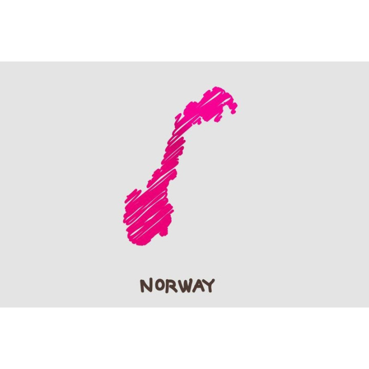 Norway Map Style 2 Sticker - DecalsHouse