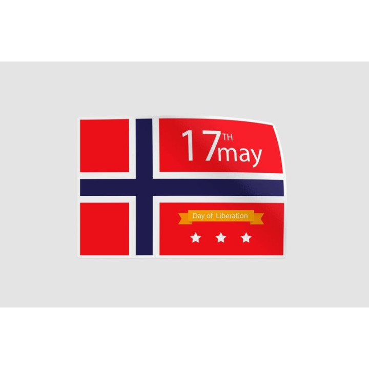Norwegian Day Of Liberation Style 2 Sticker - DecalsHouse