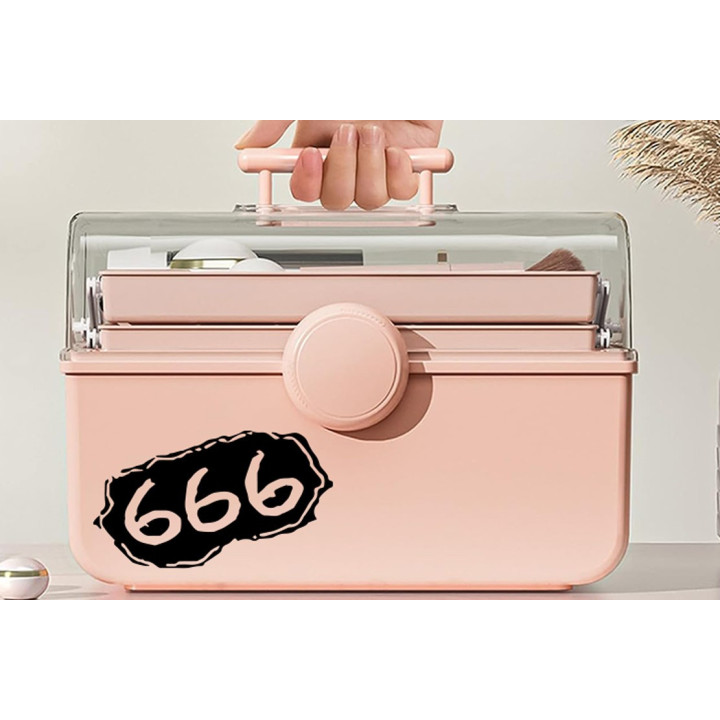 666 Stickers – Dark Aesthetic Number of the Beast Decals (2-Pack)
