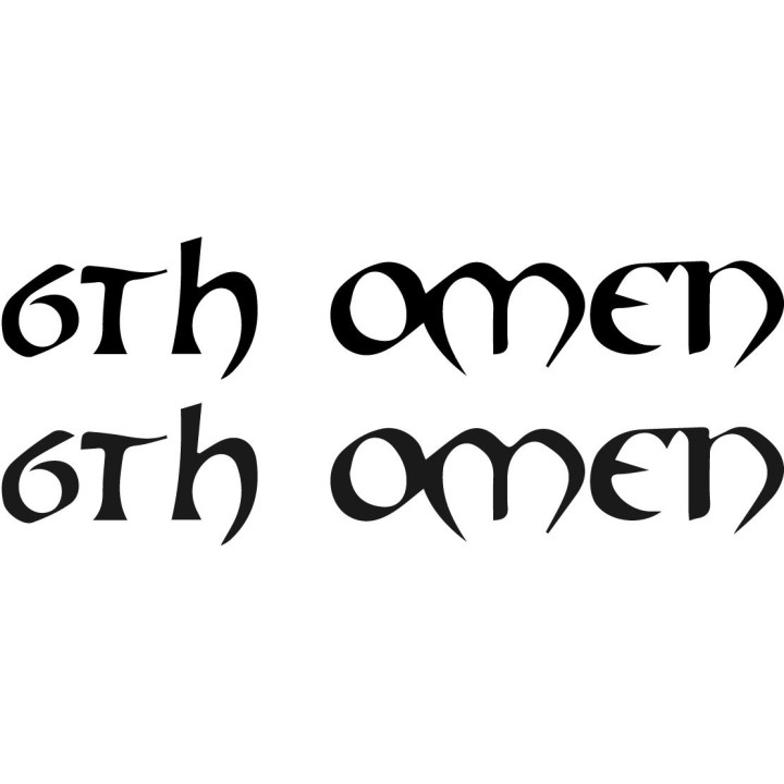 6th Omen Stickers – Death Metal Band Decals (2-Pack)
