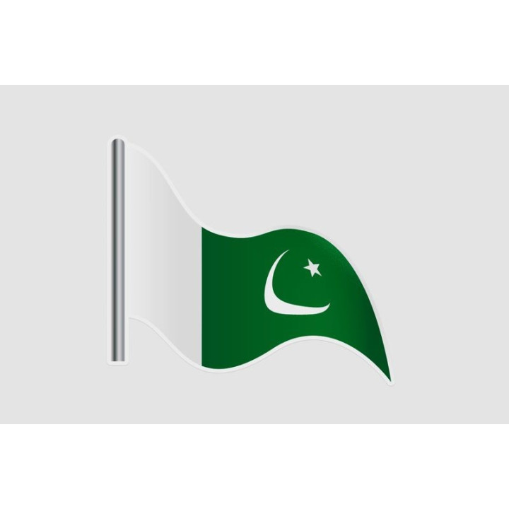 Pakistan Flag Style 45 Sticker - DecalsHouse