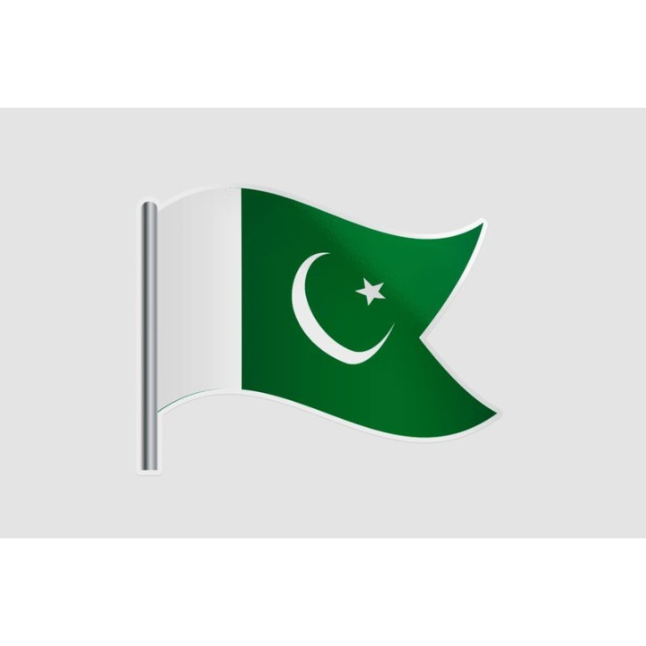 Pakistan Flag Style 47 Sticker - DecalsHouse